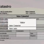 Illustration du registre du Cadastre espagnol (Dirección General del Catastro) détaillant les éléments de la Valeur Cadastrale d’un bien immobilier